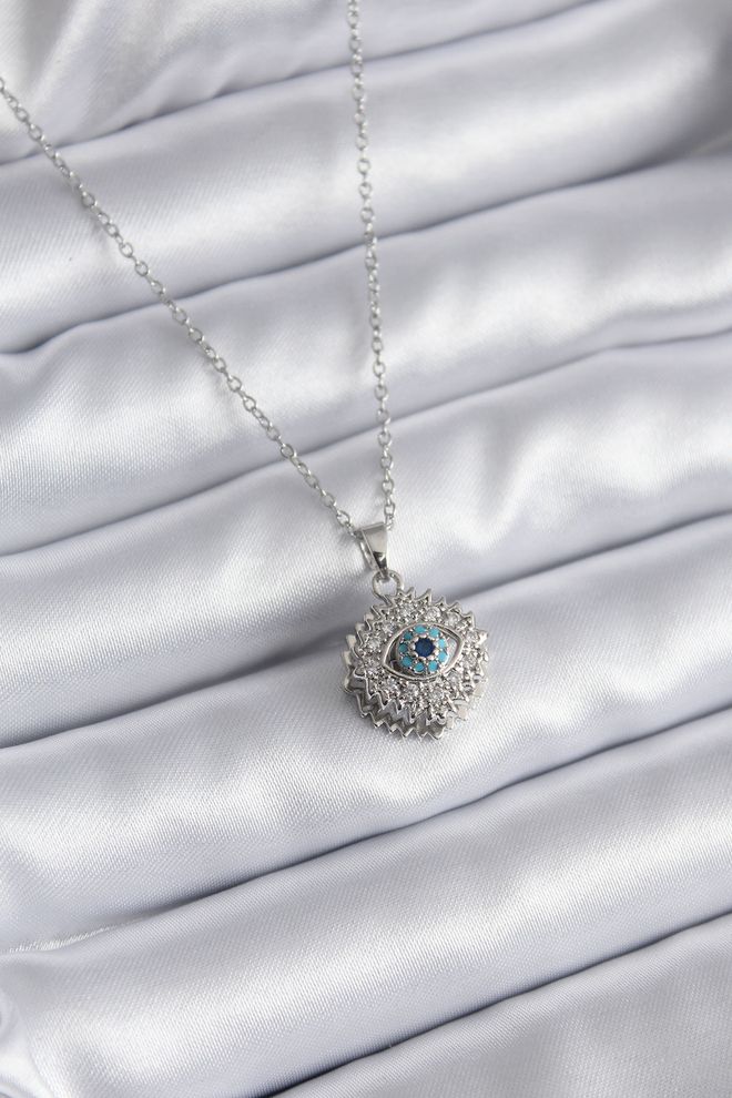 Ebijuteri Damesketting van 316L goudkleurig zirkoonsteenoogmodel Groothandel Kleding 0