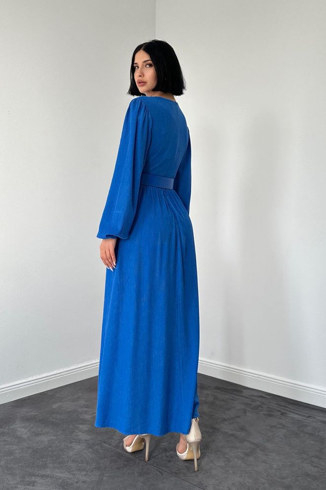 L&C فستان أزرق أنيق مناسب ومضيء بطول الأرضية ملابس بالجملة كوكتيل