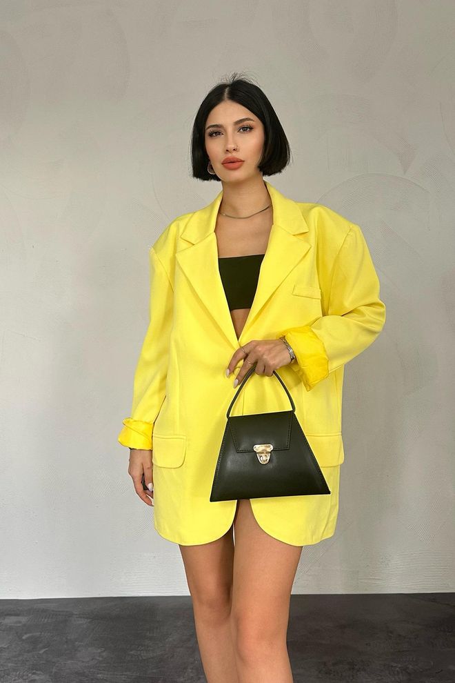 Elisa Яке На Татко Жълто Дрехи на едро Официален