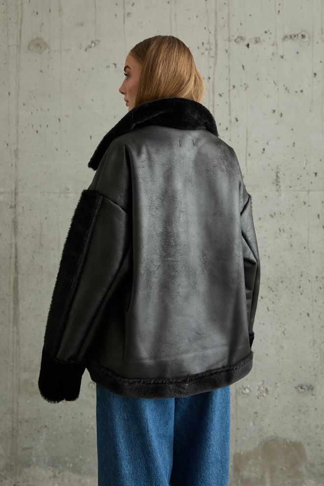 Elisa Cappotto in pelliccia Nero Abbigliamento all'ingrosso Autunno