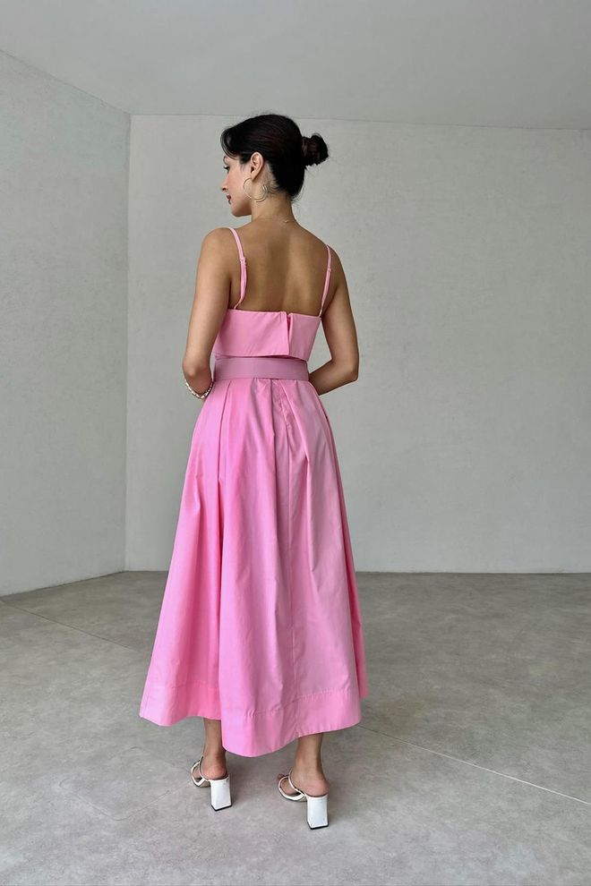 L&C Elegant Pink Fit And Flare Dress Wholesale Clothing No Fabric