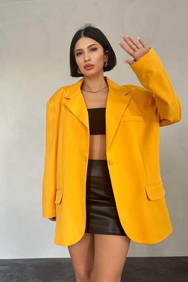 Elisa Яке На Татко Оранжево Дрехи на едро Официален