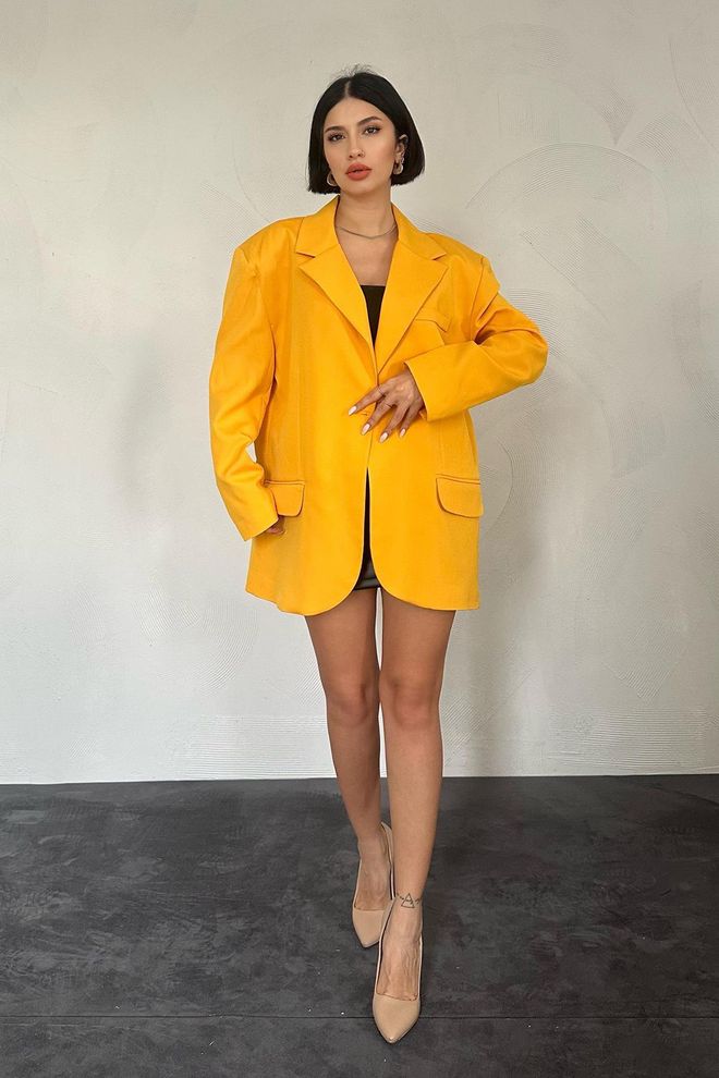 Elisa Tėčio Striukė – Oranžinė Didmeninė prekyba drabužiais Nėra audinio