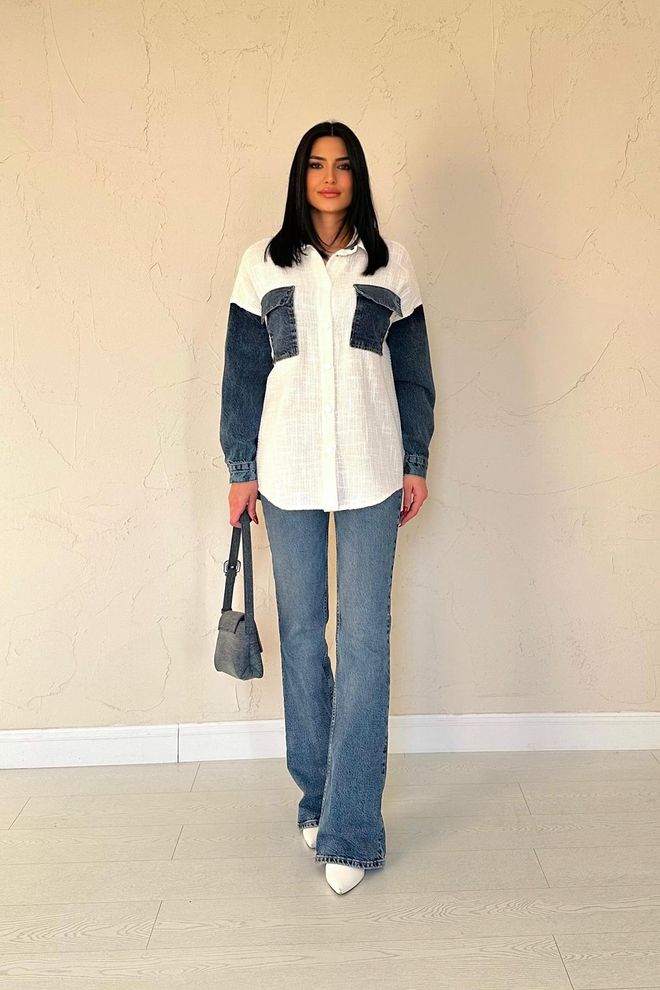 Elisa Giacca Di Jeans Multicolore Abbigliamento all'ingrosso Casuale