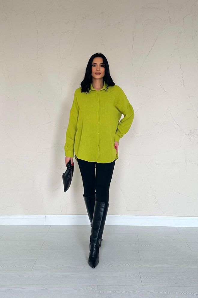 Elisa Camicia Verde Petrolio All'ingrosso Abbigliamento all'ingrosso Formale