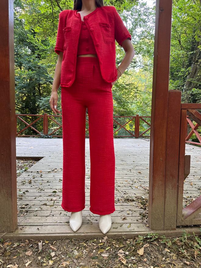 L&C Поставил Элегантный Формальный Красный Оптовая продажа одежды Падают осенью