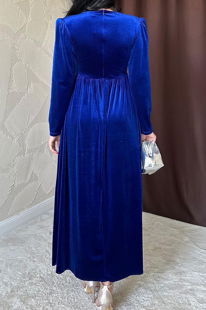 L&C Elegant Blue Fit And Flare Dress Wholesale Clothing Wedding