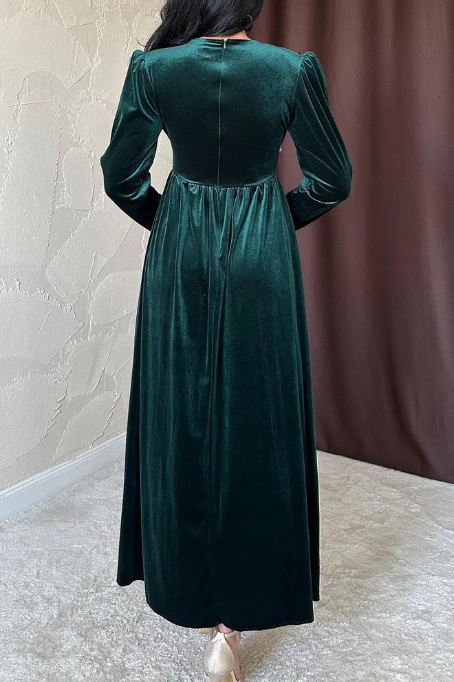 L&C Zelena Elegantna Haljina Fit And Flare S Dubokim Izrezom Veleprodaja odjeće Božić