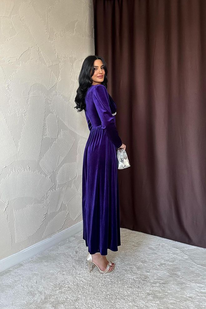 L&C Ljubičasta Elegantan Haljina Zvonolikog Kroja Veleprodaja odjeće Jesen