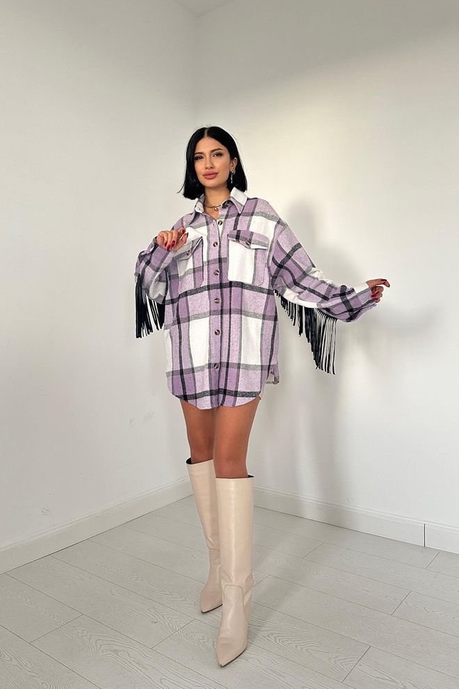 Elisa Рубашка С Кисточками На Спине Сиреневый Оптовая продажа одежды Повседневный