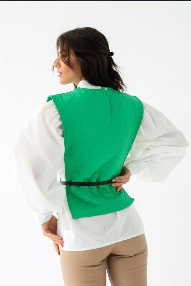 Elisa Súprava košele a ponča s opaskom zelená Veľkoobchod s oblečením Práca