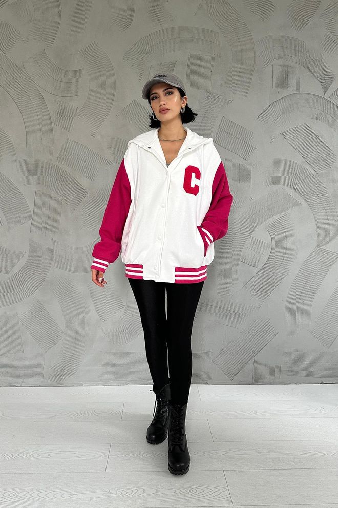 Elisa Cappotto College con cappuccio Ecru Abbigliamento all'ingrosso Casuale