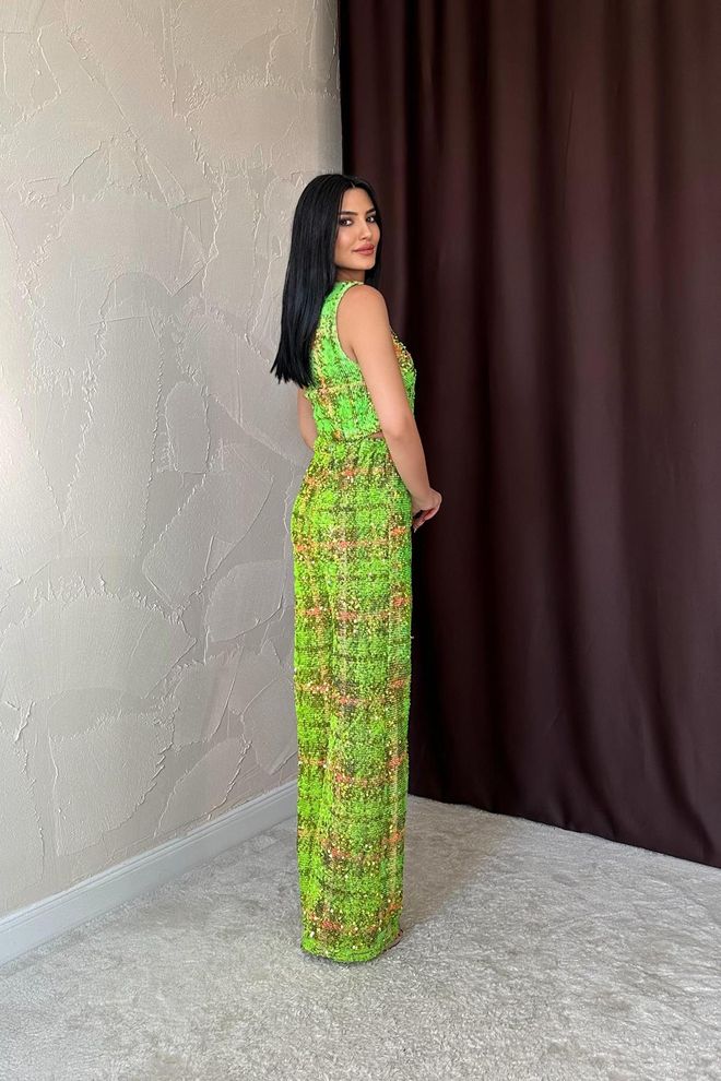 L&C جلس أخضر بريق أنيق ملابس بالجملة رائع