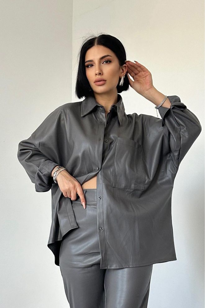 L&C Komplet Szary Casual Odzież Uliczna Hurtowa sprzedaż odzieży Bez tkaniny