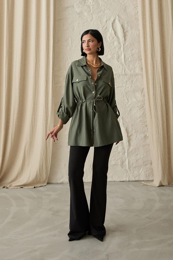 L&C Zelena Ležerno Formalno Ulična Oblačila Eleganten Majica Oblačila na debelo Rojstni dan