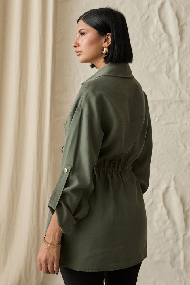 L&C Zelena Ležerno Formalno Ulična Oblačila Eleganten Majica Oblačila na debelo Formalno