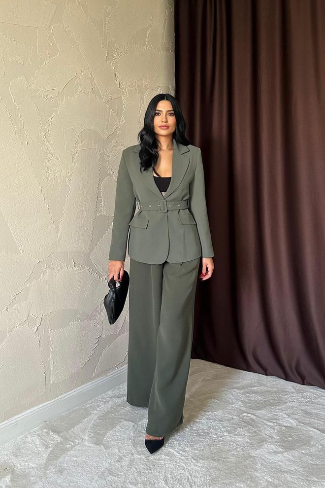 Elisa Pantaloni Comfort A Pieghe Cachi Abbigliamento all'ingrosso Formale