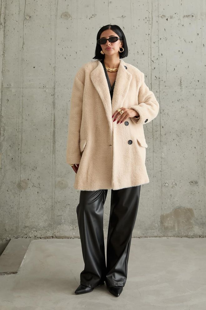 Elisa Cappotto Morbido Fuzzy Cammello Abbigliamento all'ingrosso Casuale