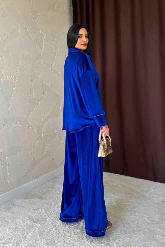 L&C Navy Blue Elegant Set With Bermuda Shorts & Mini Skirt Wholesale Clothing 5