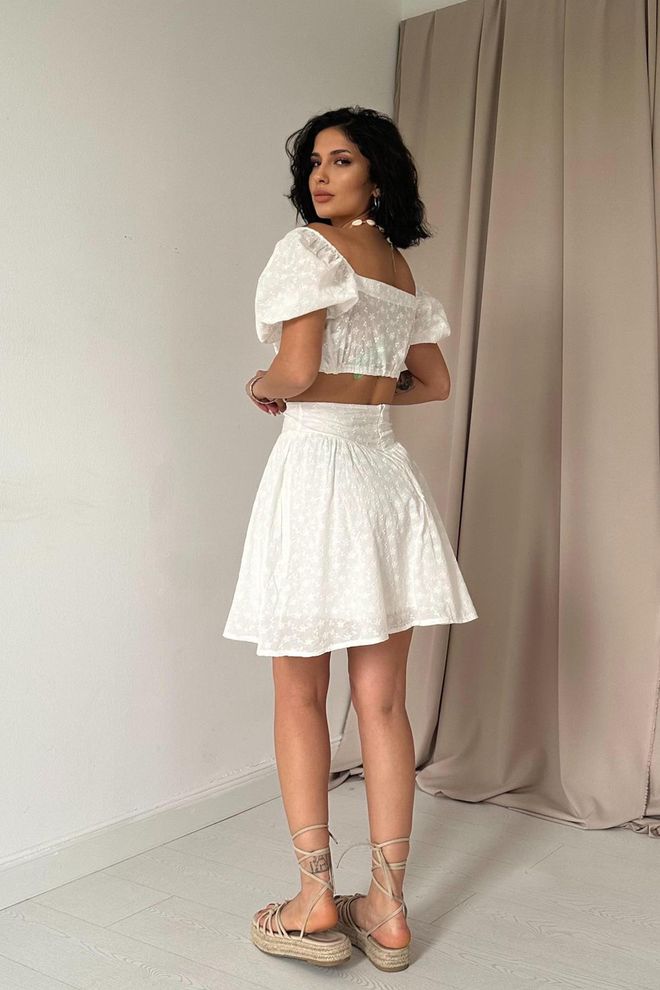 L&C Σετ Ασπρο Floral Boho Χονδρικό εμπόριο ενδυμάτων Παραλία