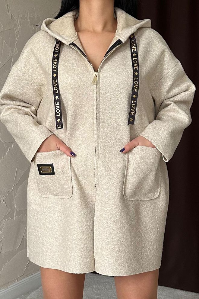 L&C السترة البيج ذات الغطاء للرُّبْع والخريف ملابس بالجملة 5