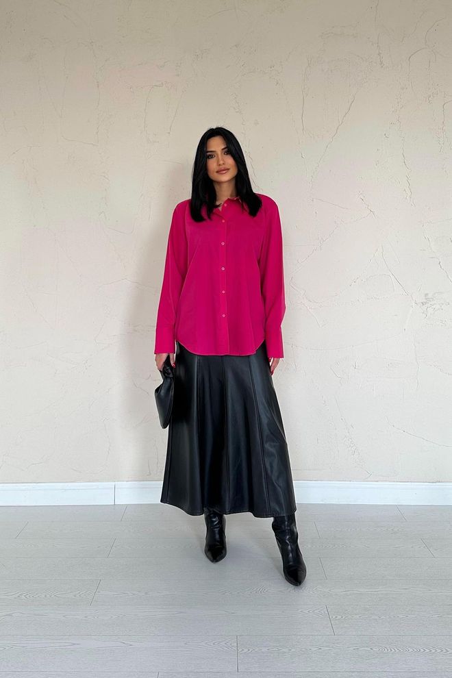 Elisa Camicia In Popeline Fucsia Abbigliamento all'ingrosso Formale