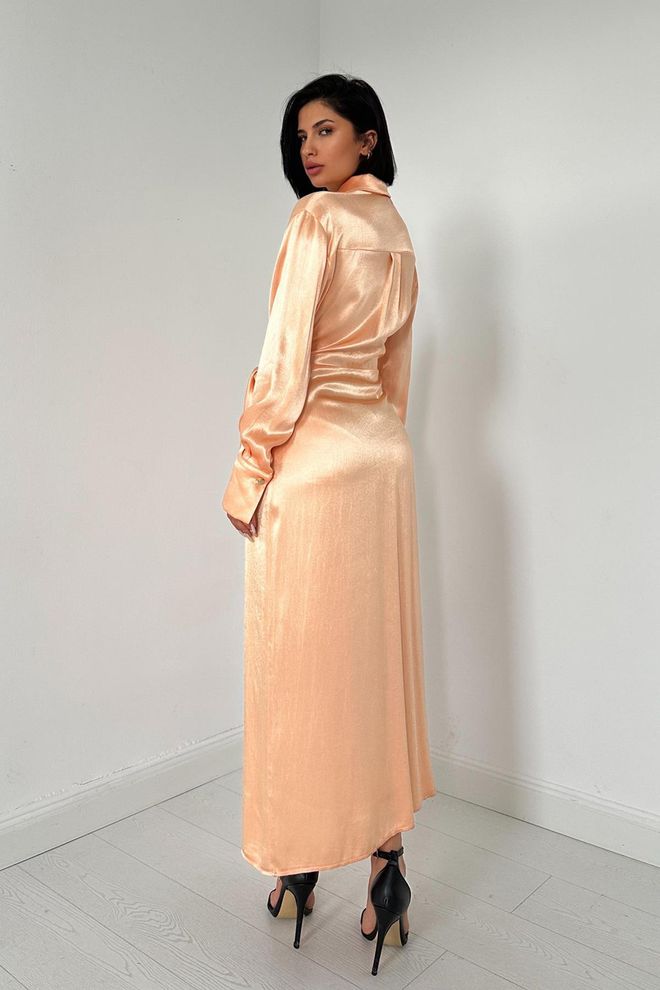 L&C Laranja Sensual Elegante Formal Glamoroso Maxi Embrulho Vestido Roupas por atacado Primavera