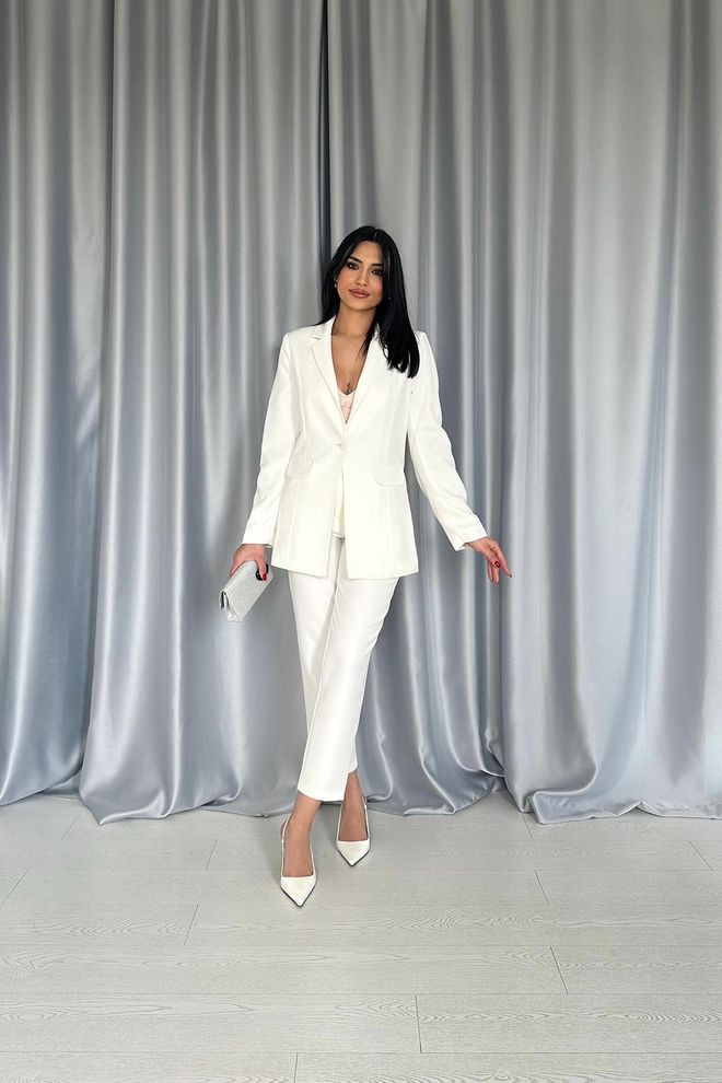 L&C Traje Blanco Elegante Formal Slim Fit Ropa al por mayor Formal