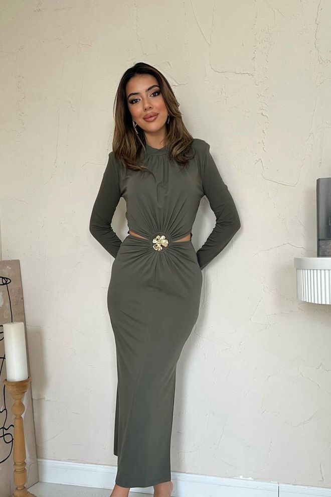 Elisa Žalia Seksuali Eleganti Formalūs Sheath Suknelė Didmeninė prekyba drabužiais Čiuožėjos