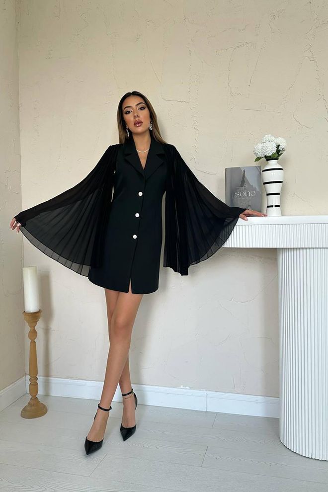 Elisa Blouson Noir Élégant Slim Fit Monopont Vêtements en gros Ancien