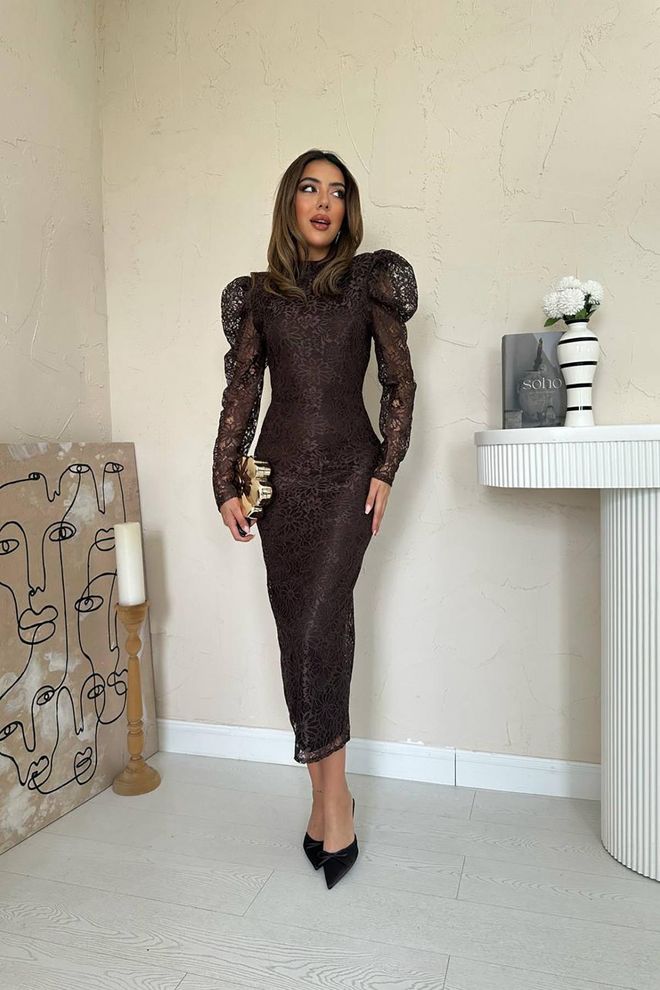 Elisa Ruda Eleganti Formali Vintažinė Glaminė Suknelė Didmeninė prekyba drabužiais Vintažinis