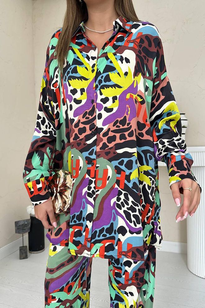 L&C قميص ملون كاجوال وأزياء الشارع ملابس بالجملة الخريف