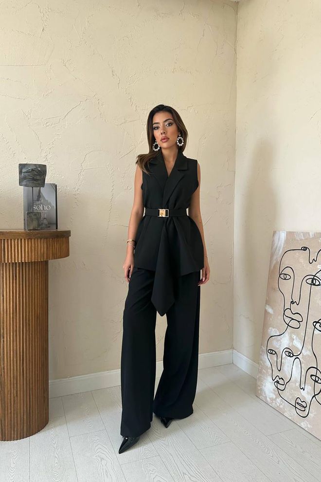 Elisa Black Elegant Formal Set Wholesale Clothing Formal