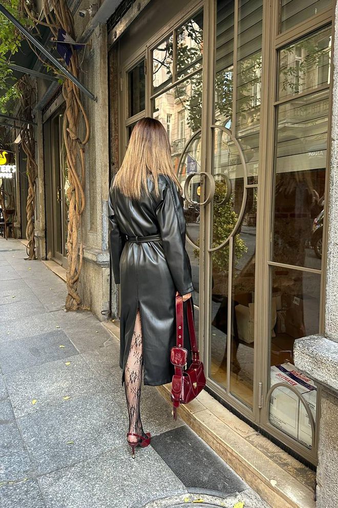 L&C Black Elegant Formal Sexy Vintage Glam Retro Trenchcoat Wholesale Clothing 5