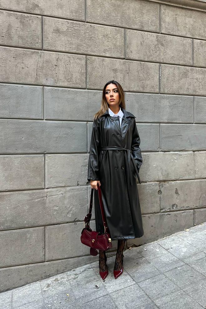 L&C Black Elegant Formal Sexy Vintage Glam Retro Trenchcoat Wholesale Clothing No Fabric