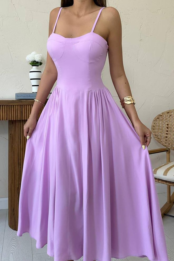 L&C Elegancka Różowa Sukienka Fit And Flare Hurtowa sprzedaż odzieży Seksowny