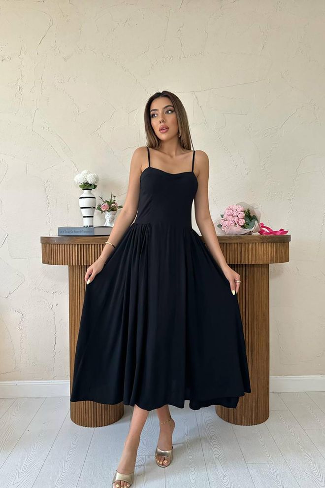 L&C Czarna Elegancka Sukienka Fit And Flare Hurtowa sprzedaż odzieży 1