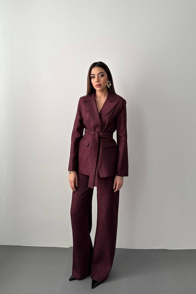 Elisa Set Bordeaux Elegante Formale Abbigliamento all'ingrosso Formale