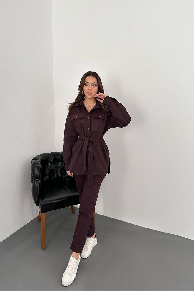 Elisa Set Casual Elegante Bordeaux Abbigliamento all'ingrosso Casuale