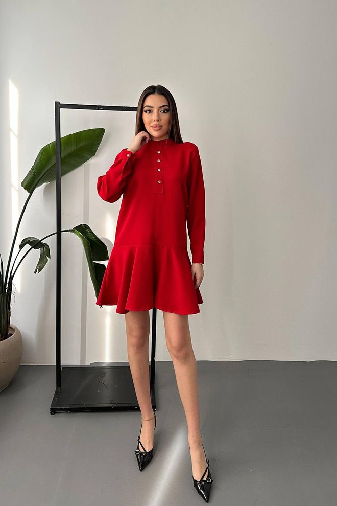 Elisa Rdeča Eleganten Formalno Seksi Lutka Obleka Oblačila na debelo Seksi