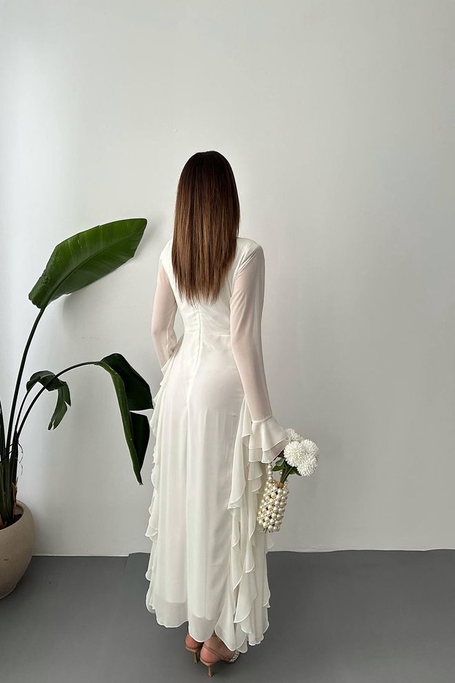 Elisa Witte Elegante Formele Sheathed Jurk Groothandel Kleding Vintage