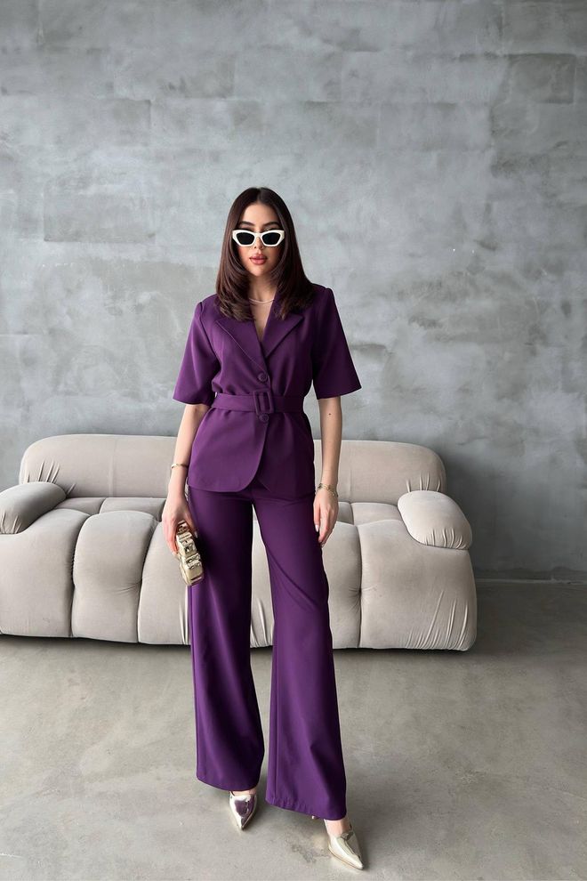 Elisa Поставил Фиолетовый Формальный Гламурный Оптовая продажа одежды Формальный