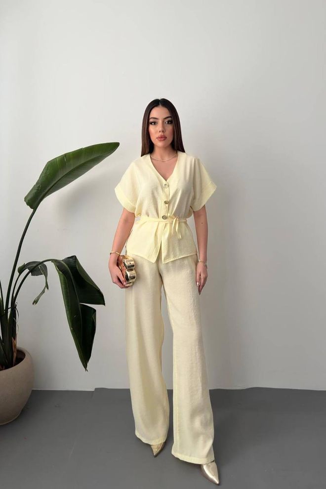 Elisa Beige Casual Elegant Formal Set Wholesale Clothing Casual