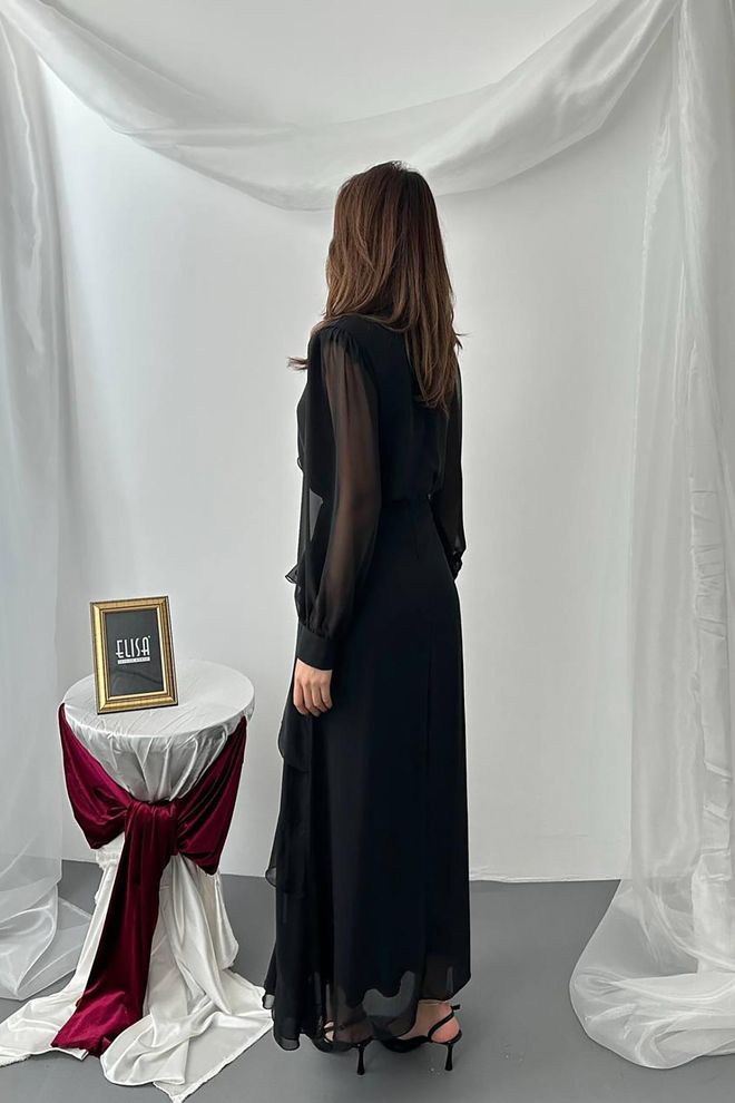 Elisa Set Nero Elegante Formale Vintage Abbigliamento all'ingrosso Modesto