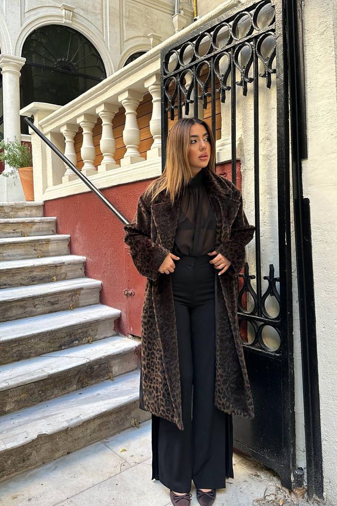 Elisa Cappotto Marrone Elegante Vintage Doppiopetto In Pelliccia Abbigliamento all'ingrosso Casuale