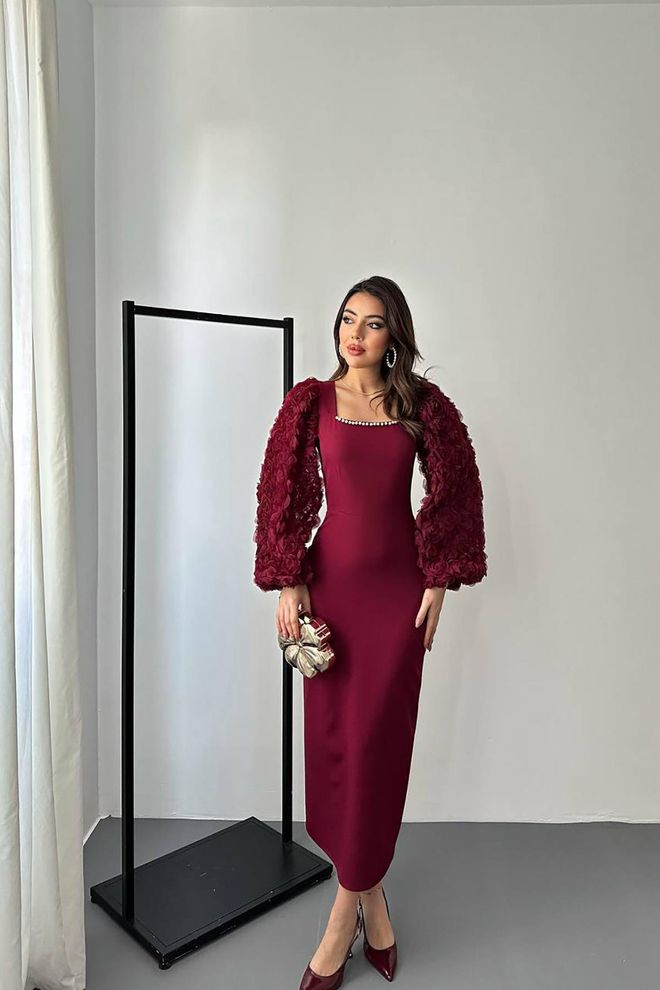 Elisa Bordová Elegantný Glam Formálny Šaty Veľkoobchod s oblečením Formálny