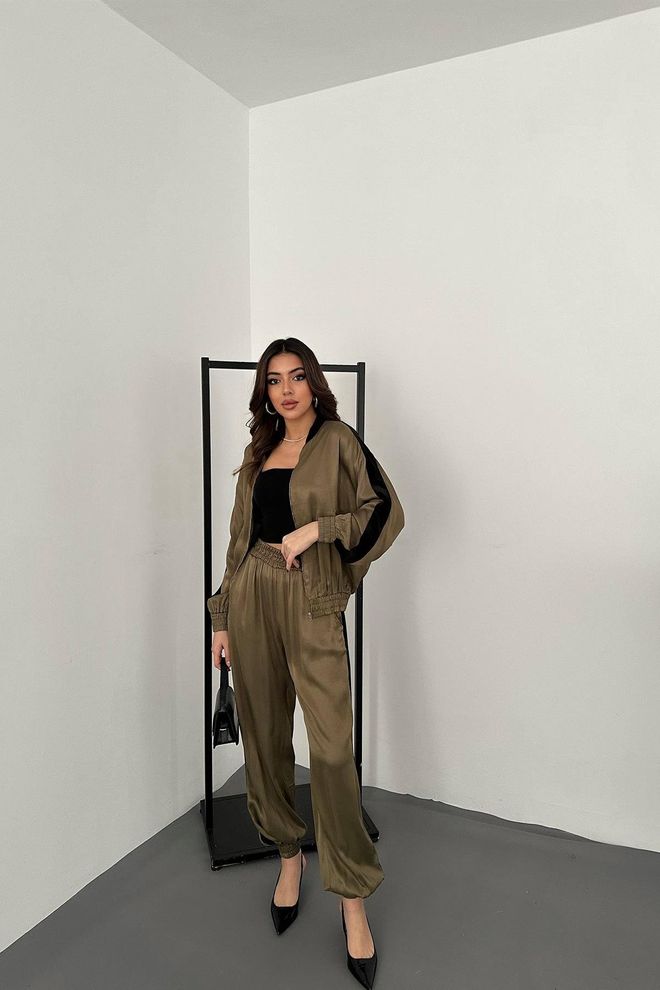 Elisa Set Ležerni Sport Elegantan Kaki Veleprodaja odjeće Ležerni