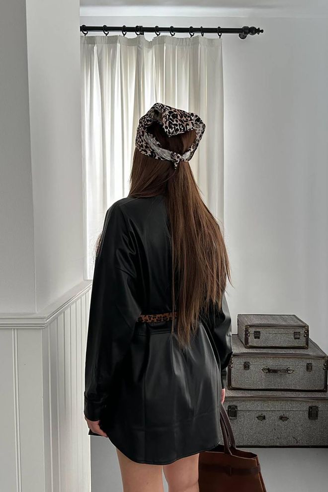 L&C Μαύρο Casual Streetwear Μπουφάν Shacket Χονδρικό εμπόριο ενδυμάτων 5