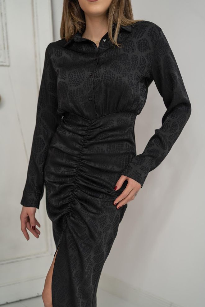 L&C Vestido Bainha Preto Elegante Formal Sensual Roupas por atacado Formal