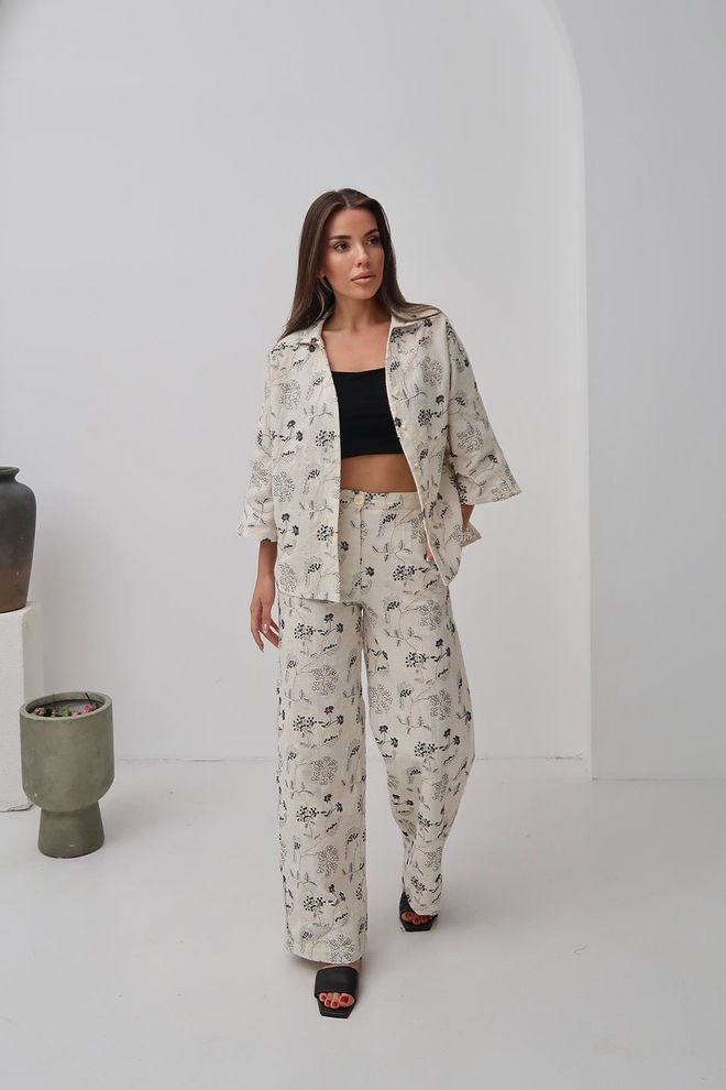 Elisa Set Beige Casual Elegante Boho Abbigliamento all'ingrosso Casuale